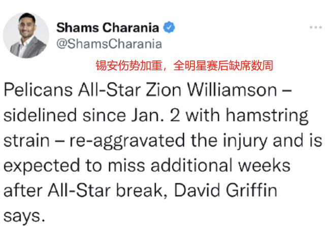 关于鹈鹕队前锋接受手术赛季报销的信息